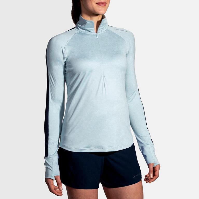 Brooks Dash Half Zip Löparjackor Dam 547839-SFE Blå